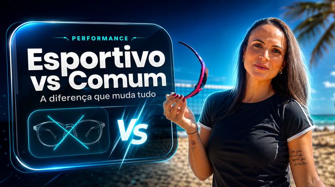 Óculos esportivo vs óculos comum na performance
