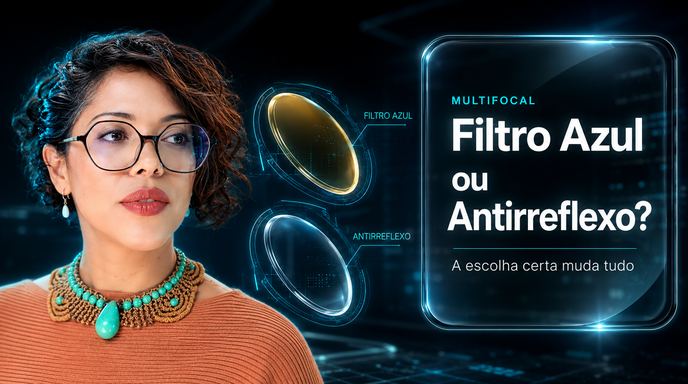 Multifocal com filtro azul ou antirreflexo